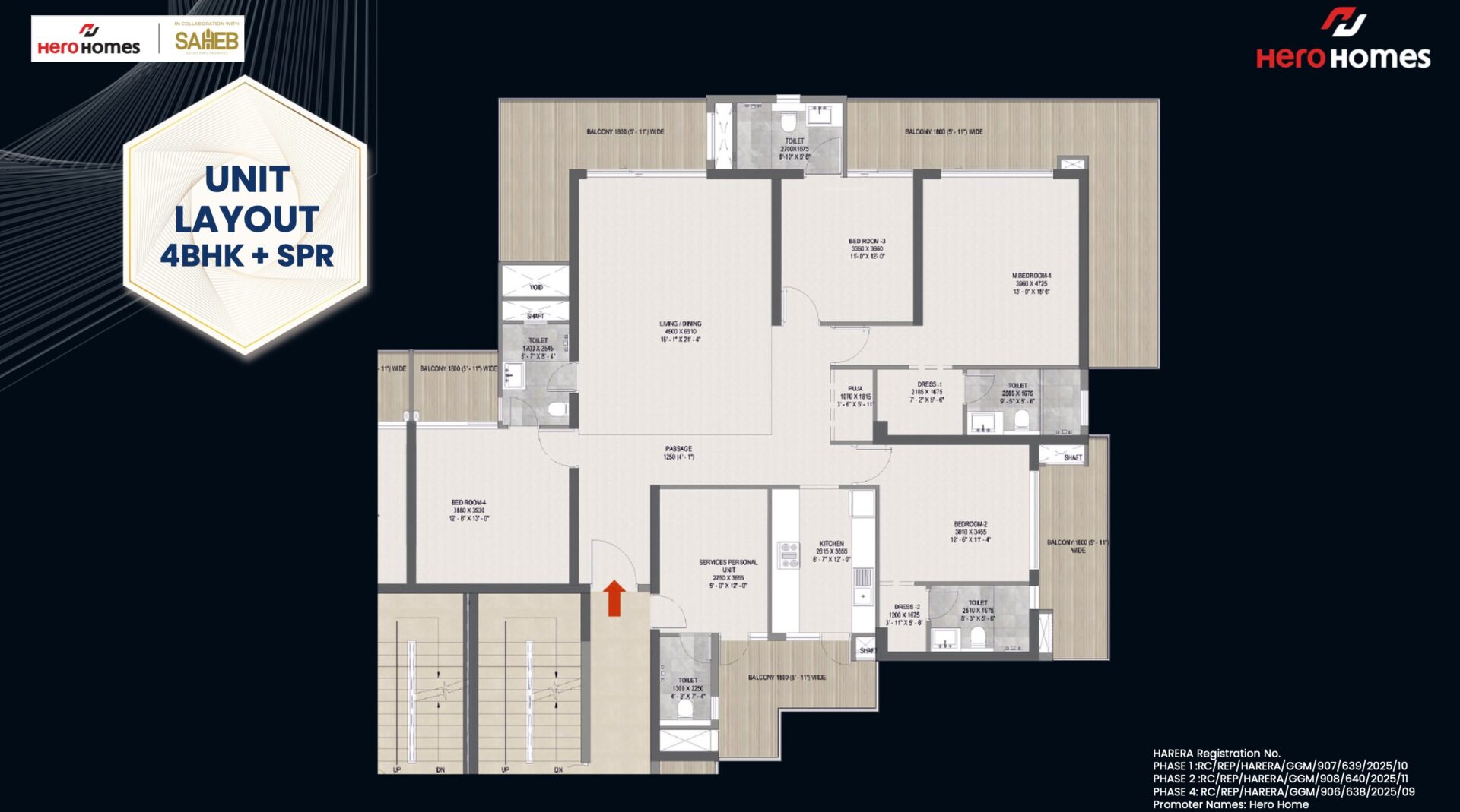 Hero Homes The palatial Floor Plan